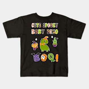 Cute Spooky Baby Dino Halloween Boo No 1 Kids T-Shirt